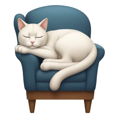 Cat sleeping in chair sticker