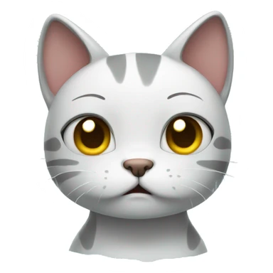 Crying cat under the shower sticker