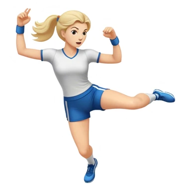 White women kick with her leg sticker