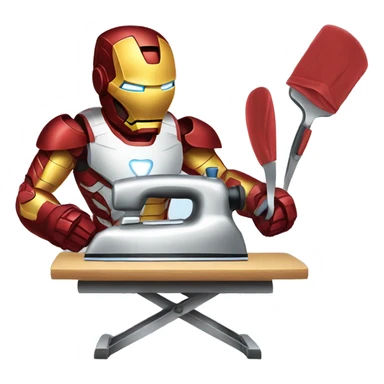 iron man ironing sticker