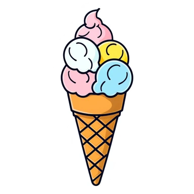 Pretty little lame with ice cream  sticker