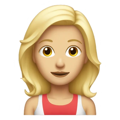 blonde Caucasian woman sitting on couch sticker