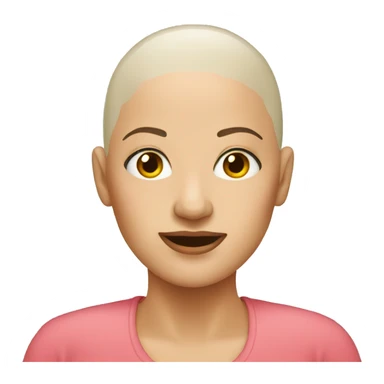 bald woman sticker