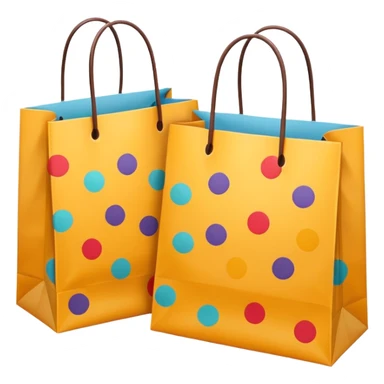 2 aesthetic shopping bag with pattern sticker