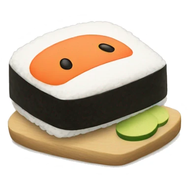 sushi with miffy face and ears sticker