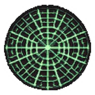 network in a circular form sticker