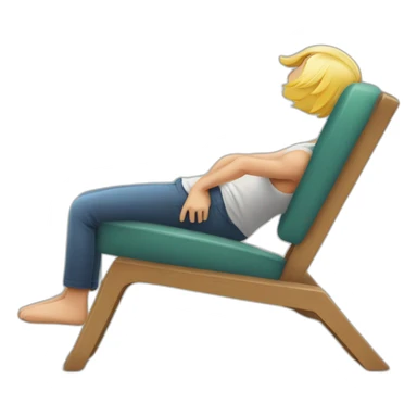 Chair doing pushups sticker
