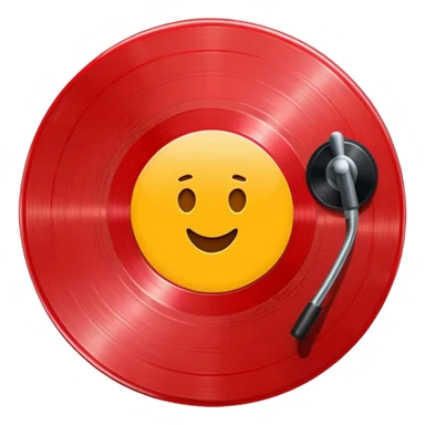 red vinyl glass texture record sticker