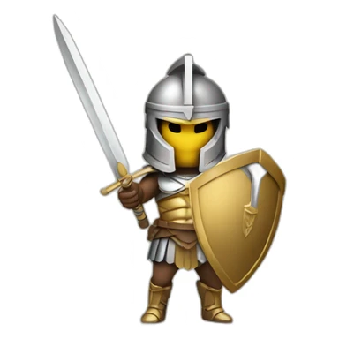 spartan soldier with sword fighting  sticker