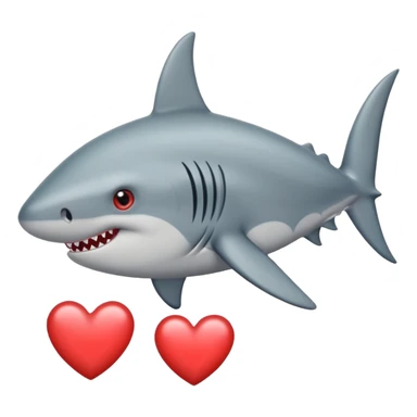 Tiburón con ojos de corazon sticker