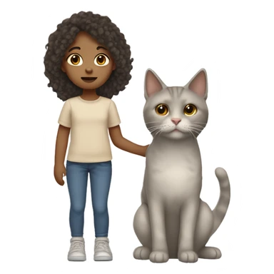 A kid with a cat rag doll cat with greysh nose and forehead and noermal fur gray eyes and beige body and the girl who is carrying is a brunette  sticker