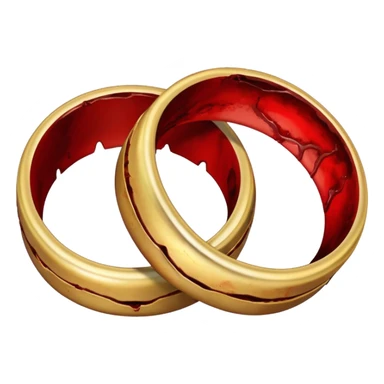 2 bloody wedding rings sticker