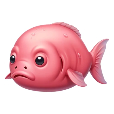 Sad blob fish sticker