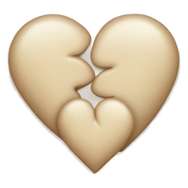 two beige heart similar to this: 💕 one small one big sticker
