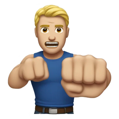 Guy being punched sticker