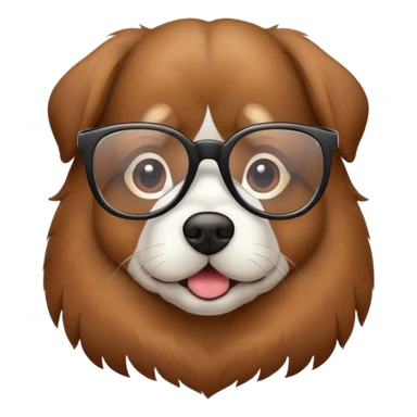 dog whit glasses sticker