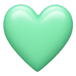 Heart mint green sticker