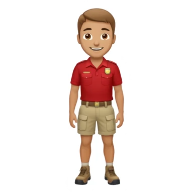 Man,  patrol Shorts,showing, Background Indoor pool sticker