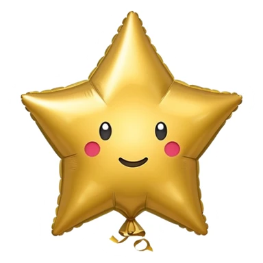 ballon gold star sticker