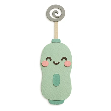 cute milk frother, full body, blushing cheeks, soft pastel kawaii style sticker