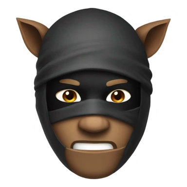 Ninja wearing a boar mask sticker