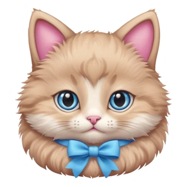 Baby cat have🎀and like pinterest drawing soft and cutie sticker