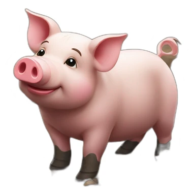 Ukrainian pig in a mud sticker