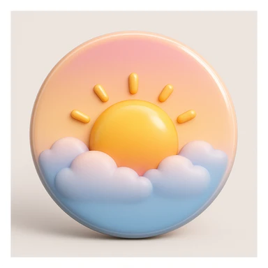 emoji stile iphone 3d che rappresenta la mattina presto come orario sticker