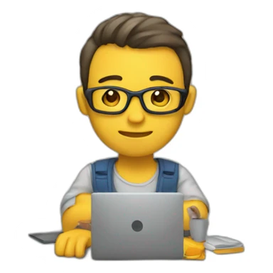 developer working sticker