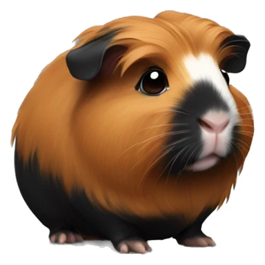 Black and ginger Guinea pig  sticker
