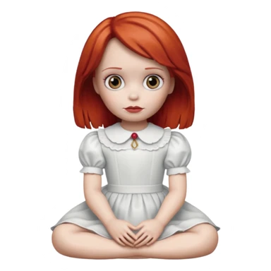 annabelle doll red hair sticker