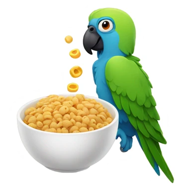 Parrot with cereal  sticker