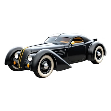  the animated series Venom aerodynamic futuristic Batmobile loosely based on 1936 cord 812 (flat long straight faceted mechanical body) stealthy street hot rod  sticker