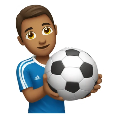 touching a soccer ball with shoulder sticker
