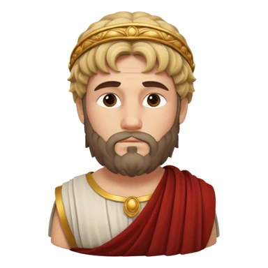 romeinse god erg nadenkend  sticker