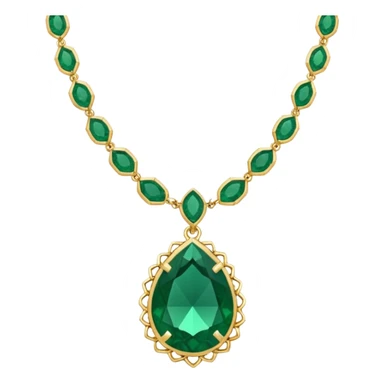 emerald necklace with clasp sticker