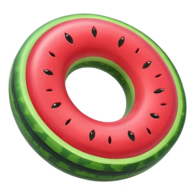 Watermelon inner tube sticker