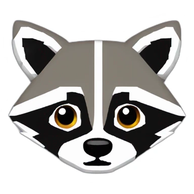 8 bit raccoon sticker