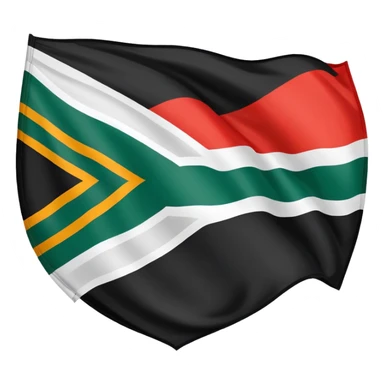 grey scale south african flag sticker