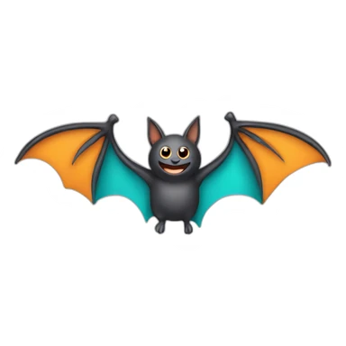 Bat con colores de valencia sticker
