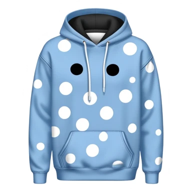 The Denim Tears Hoodie features a black base with distinctive white circle spots, each designed with an empty space in the center. These hollow ring-like patterns are scattered across. sticker