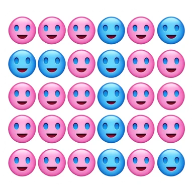 Emoji azul e rosa sticker