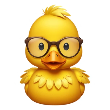 dame un pato amarillo con lentes de sol sticker