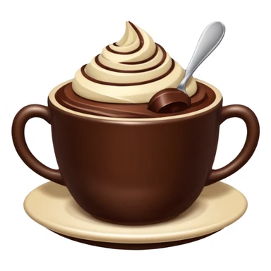 chocolate desert in cup sticker