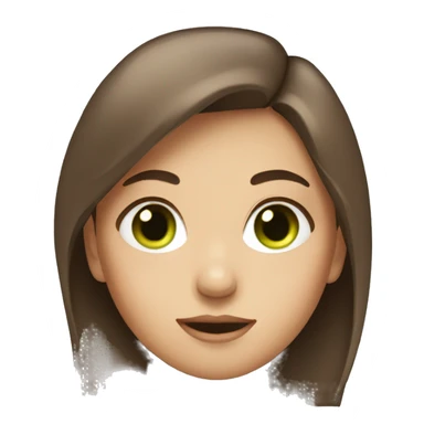 Girl with brown hair and green eyes  sticker