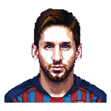 portrait of Lionel Messi sticker