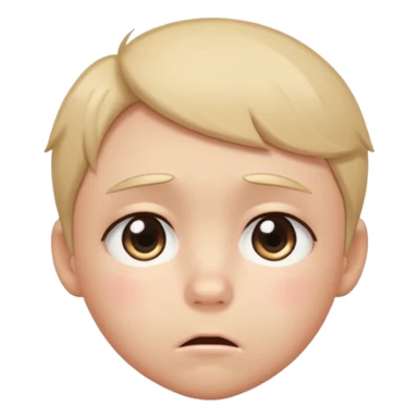 Full Beary eary eyes, trembling lips, small frown, glossy tears, emotional anime expression, soft shadows sticker