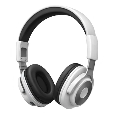 White headphones sticker