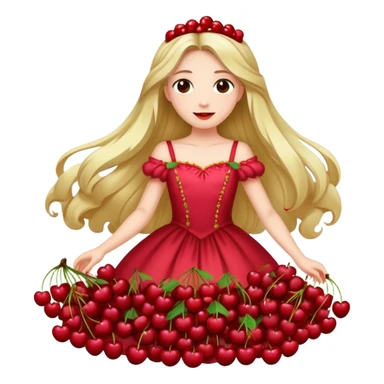 A cherry that is also a princess  sticker