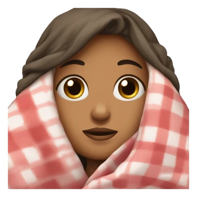 girl wripped in a blanket sticker